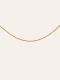 Collar Fine Tape Acero Baño Oro