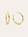 Pendientes Aro Bamboo Baño Oro